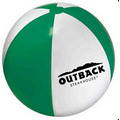 16" 6-Panel Inflatable Beach Ball - Green/White
